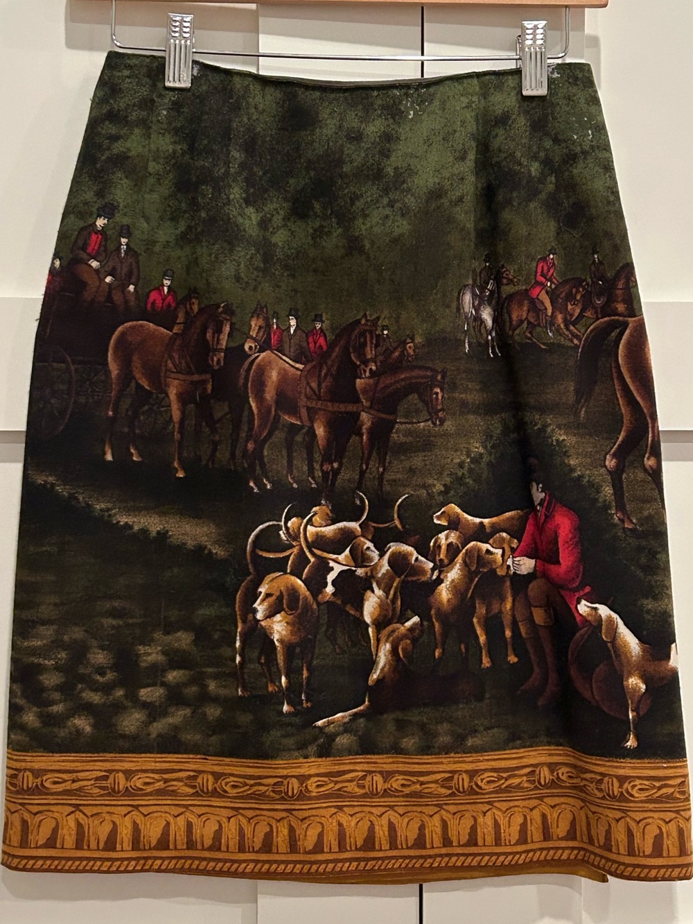 Ralph Lauren Equestrian Print Wrap Skirt - Picture 8 of 12
